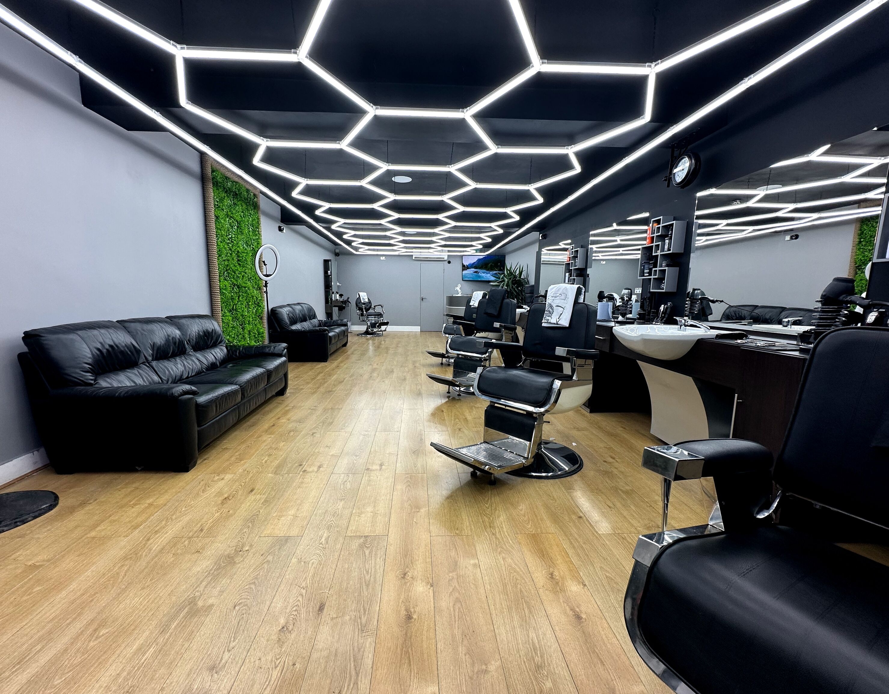 Victoria Barbers barber chairs and mirrors